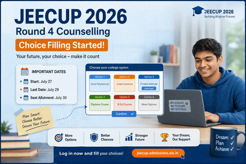 JEECUP 2026 Round 4 Choice Filling Starts: Seat Allotment on July 30