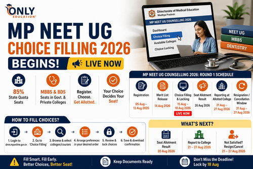 MP NEET UG Choice Filling 2026 Begins; Check Step-by-Step Process