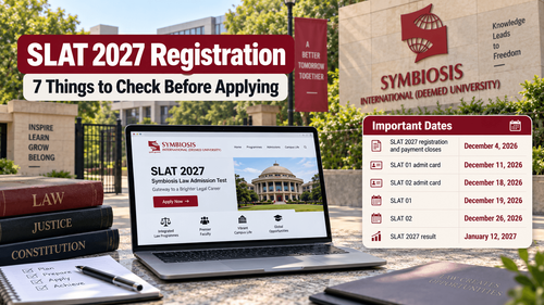 Student filling SLAT 2027 application form online