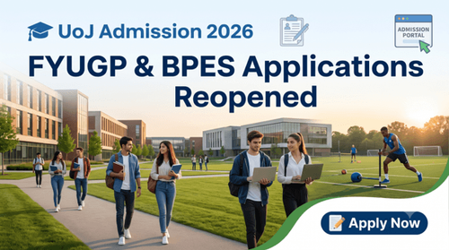 University of Jammu FYUGP and BPES Admission 2026 Reopened