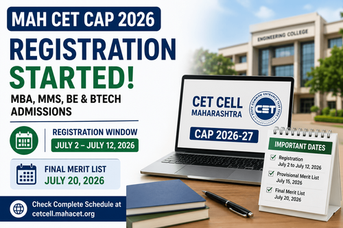 MAH MBA CET & MHT CET CAP 2026 Registration Begins; Check Complete Counselling Schedule and Key Dates