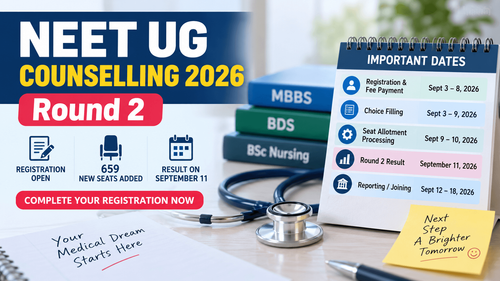 NEET UG counselling 2026 round 2 schedule illustration