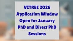 VITREE 2026 application form for the January PhD or Direct PhD session is available online